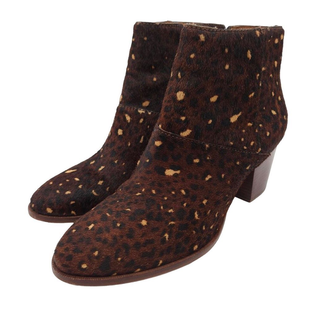 Madewell Boots (Womens 9) Rosie Brown Multi Mini Leopard Calf Hair‎ Ankle Bootie